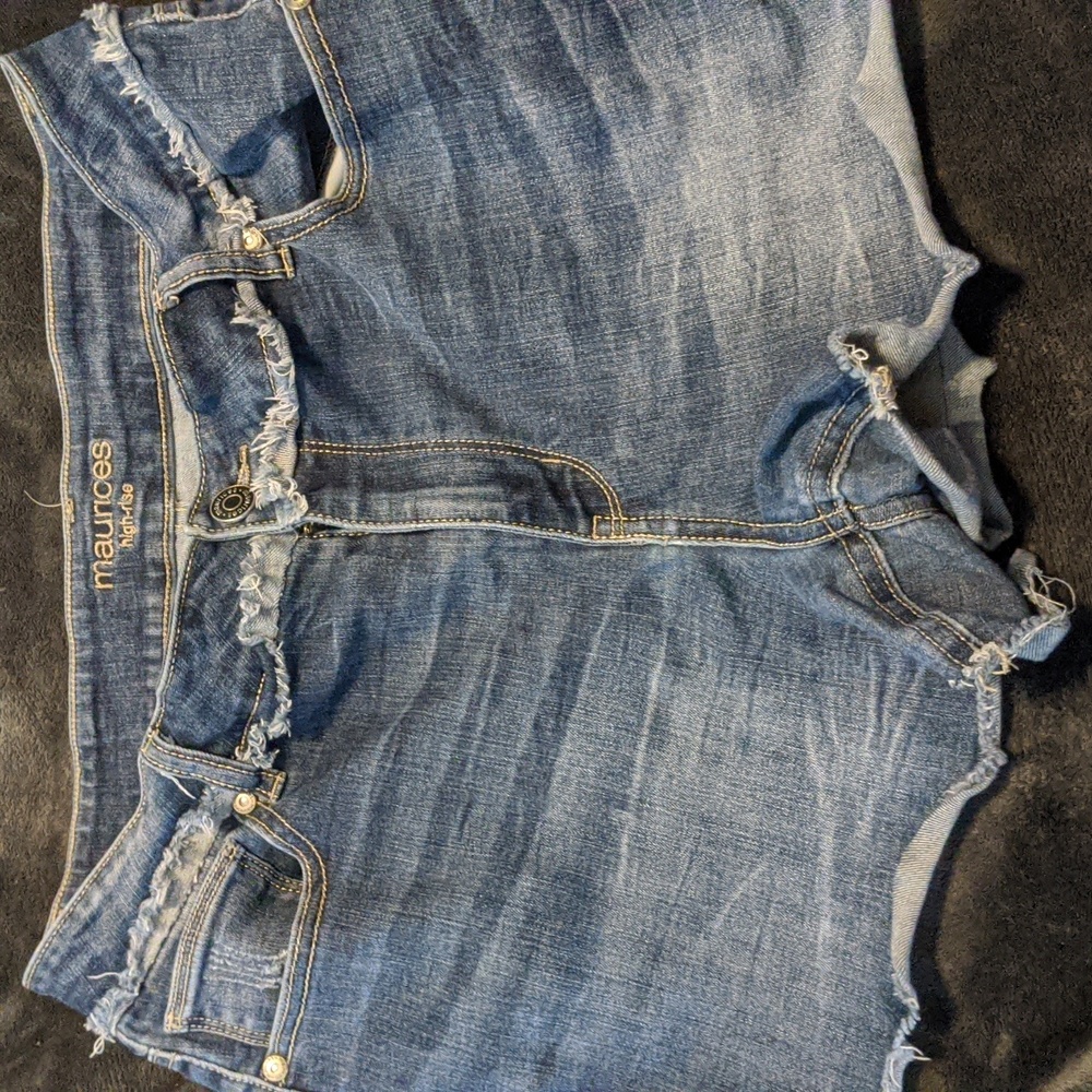 Maurice Size 14 High Rise Jean Shorts